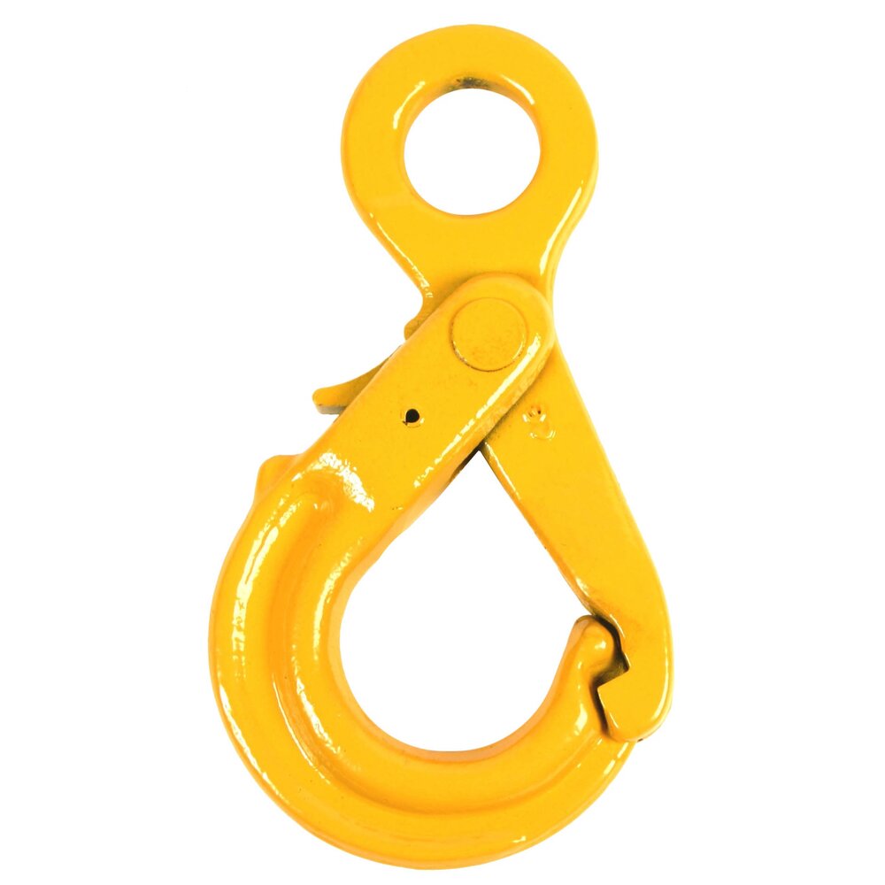 Eye self-locking hook with grip, grade 80 