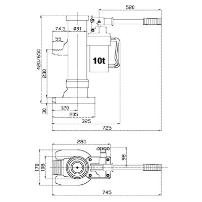 Hydraulical toe jacks