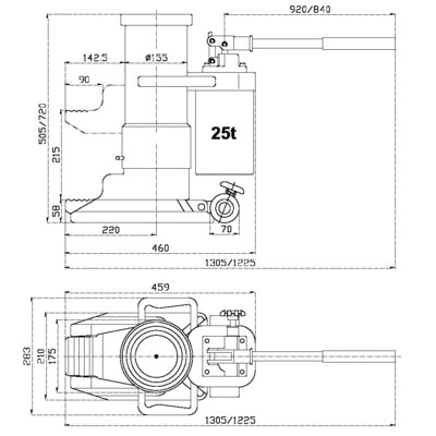 Hydraulical toe jacks