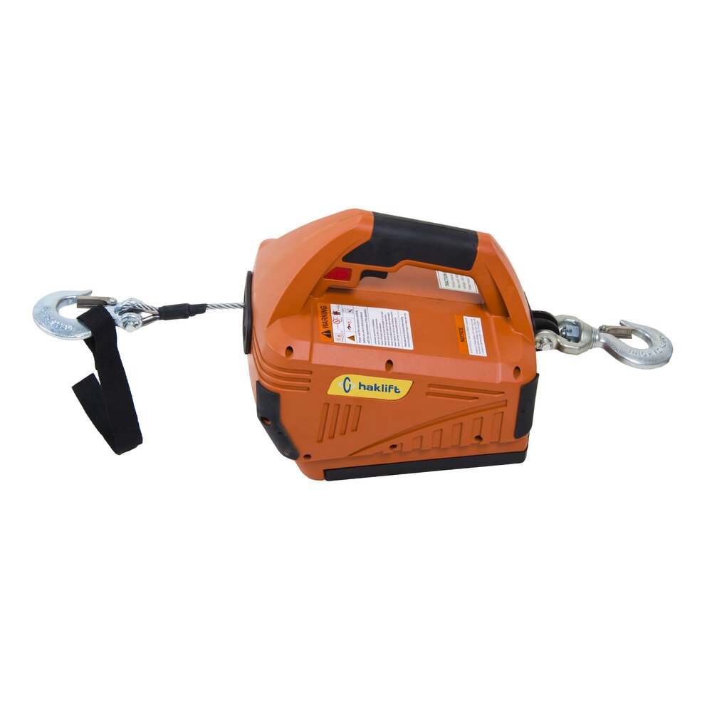 Battery operated electric wire hoist for lifting and pulling 24 V