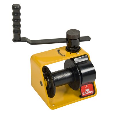 Steel wire rope winches with top handle