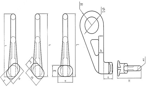 Container Hook POWERTEX CH drawing