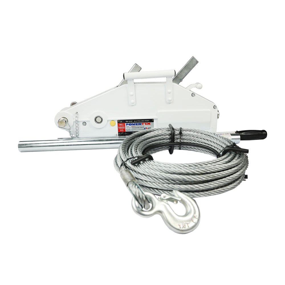 POWERTEX Alu wire rope hoist set