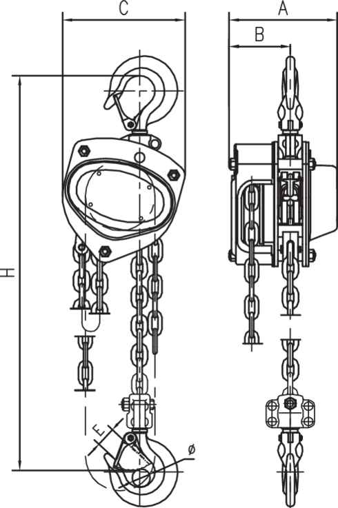 POWERTEX chain block specification