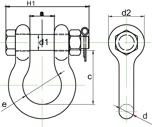 POWERTEX PBSP shackle measurements