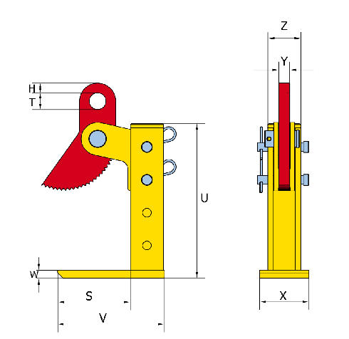 Lifting Clamp THSK drawing