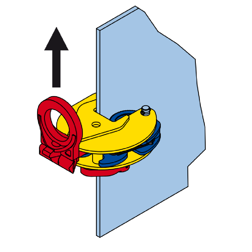 Articulated lifting shackle on Lifting Clamp TSU/TSEU/STSU