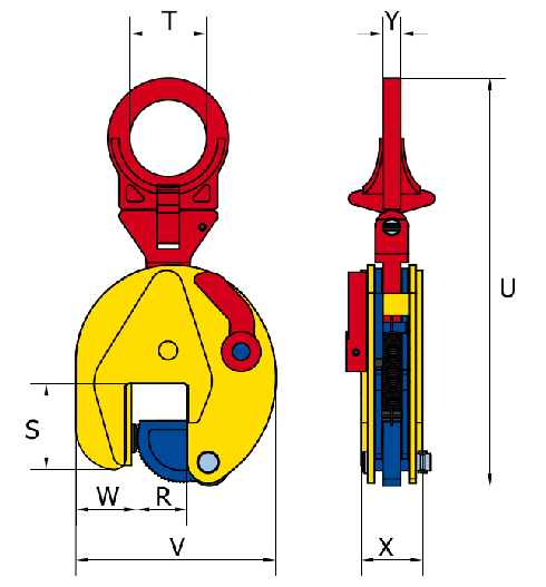 Lifting Clamp TSU/TSEU/STSU drawing